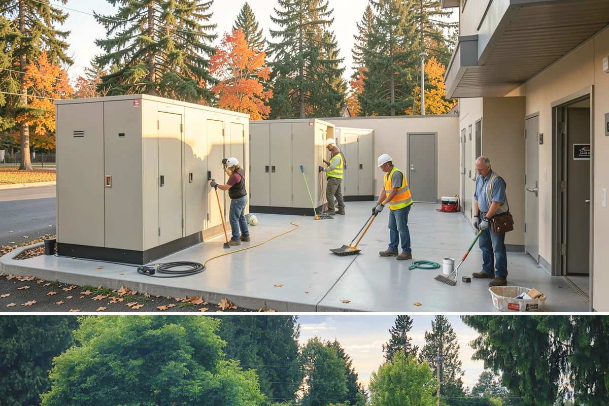 Running Track Maintenance in Bonney Lake, Pierce County, WA - Repairs and relining are scheduled in warm, dry weather when patch materials and coatings cure properly.