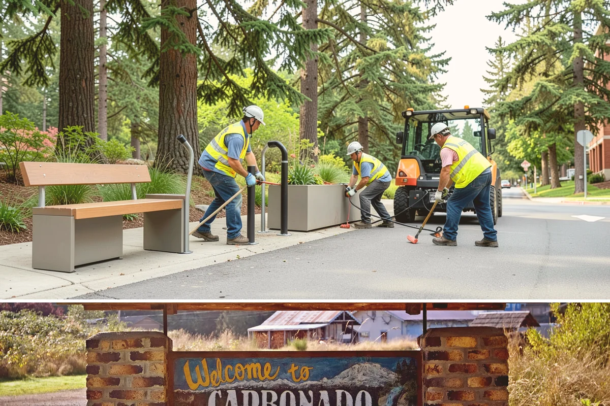Running Track Maintenance in Carbonado, Pierce County, WA - Repairs and relining are scheduled in warm, dry weather when patch materials and coatings cure properly.
