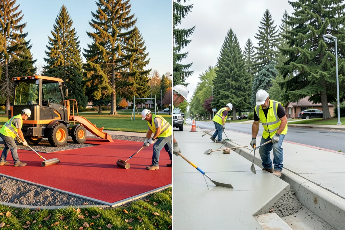 Running Track Maintenance in Concrete, Skagit County, WA - Inspect the track surface, seams, and drainage