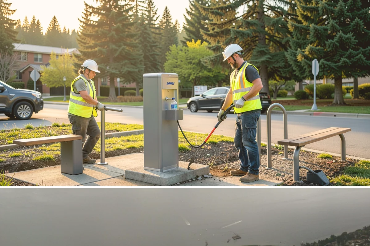 Running Track Maintenance in Des Moines, King County, WA - Repairs and relining are scheduled in warm, dry weather when patch materials and coatings cure properly.