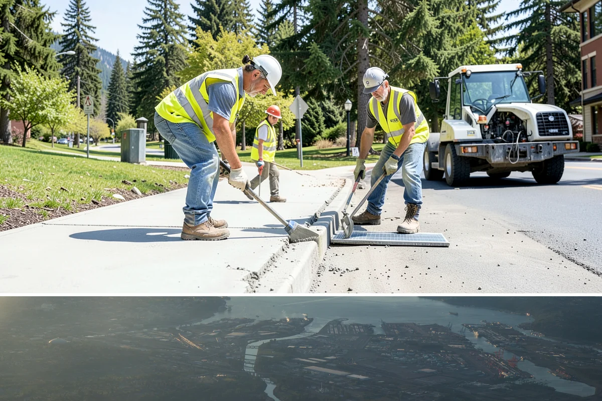 Running Track Maintenance in Fife, Pierce County, WA - Repairs and relining are scheduled in warm, dry weather when patch materials and coatings cure properly.
