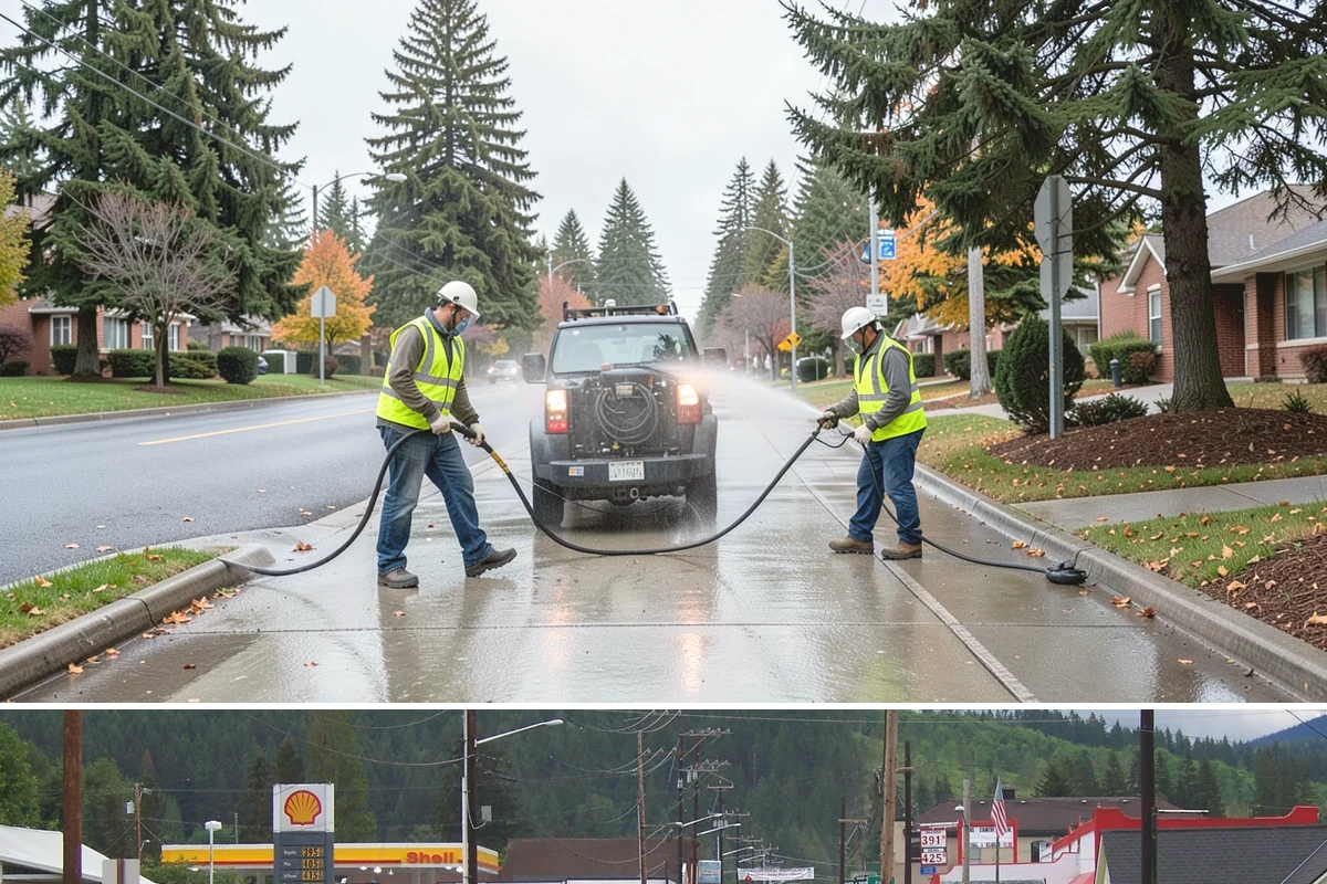 Running Track Maintenance in Granite Falls, Snohomish County, WA - Repairs and relining are scheduled in warm, dry weather when patch materials and coatings cure properly.