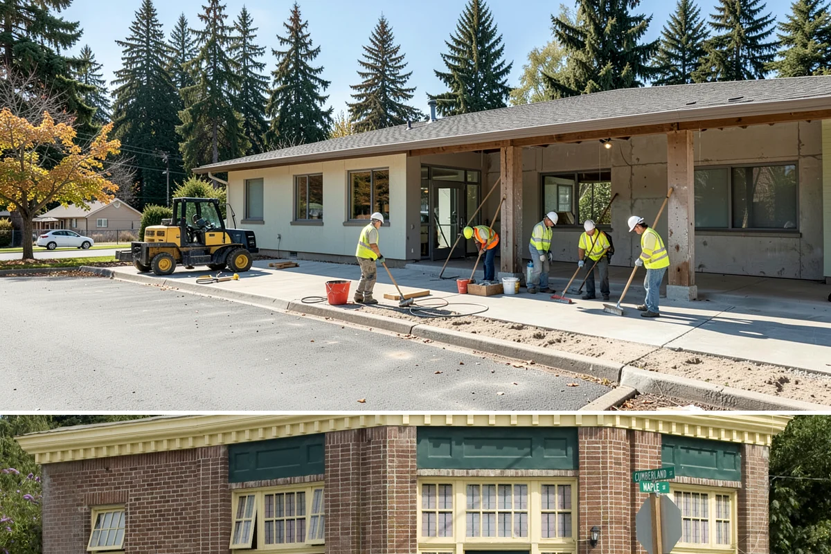 Running Track Maintenance in Hamilton, Skagit County, WA - Repairs and relining are scheduled in warm, dry weather when patch materials and coatings cure properly.