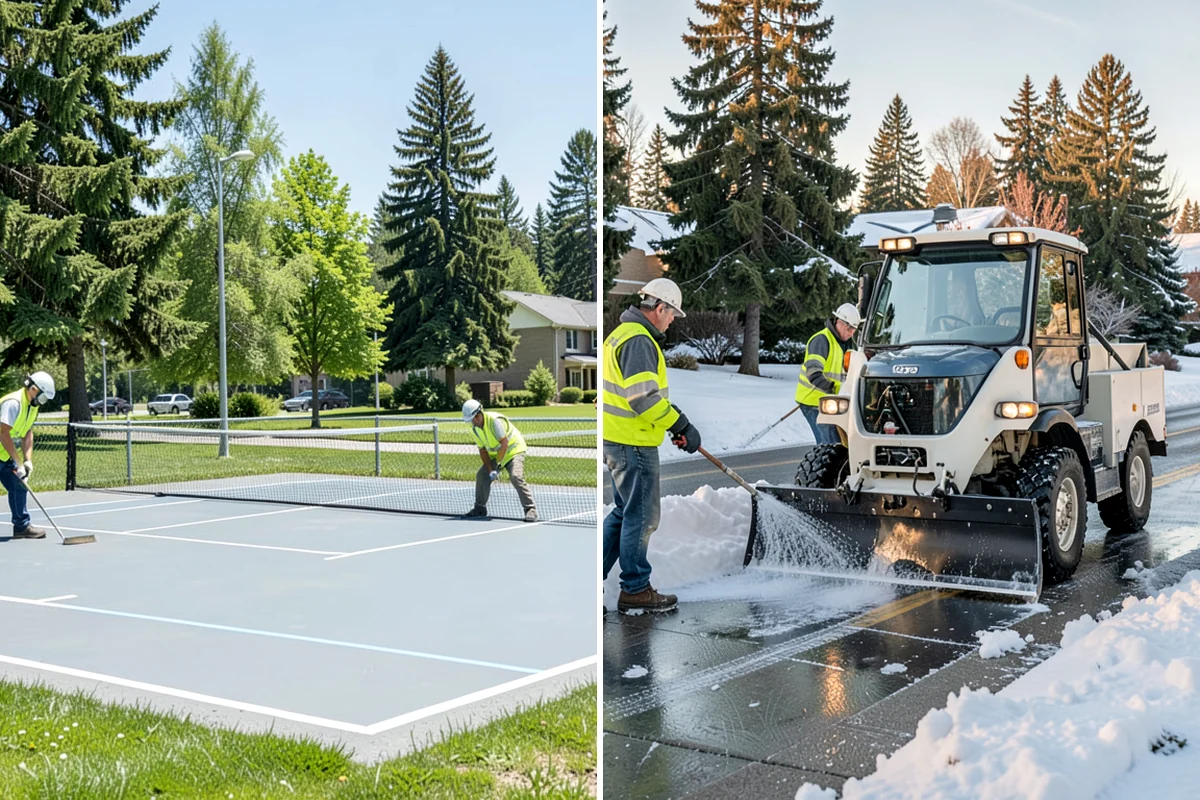 Running Track Maintenance in Hunts Point, King County, WA - Inspect the track surface, seams, and drainage