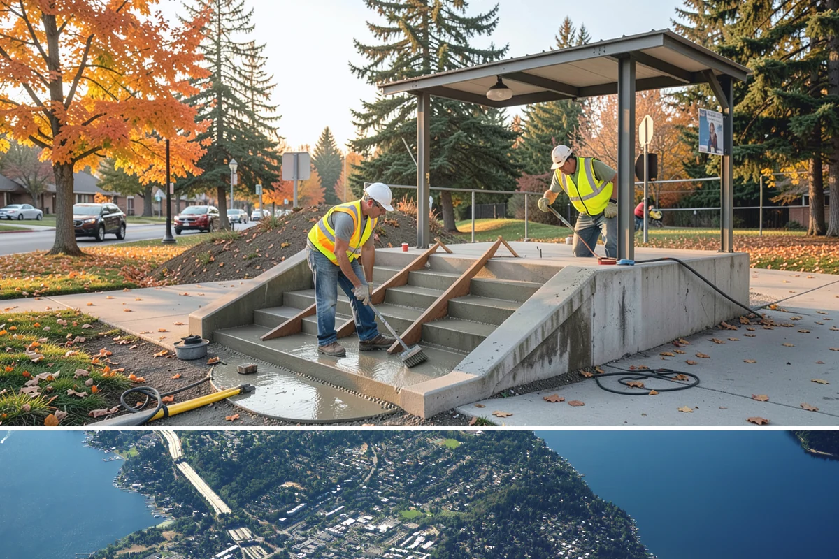 Running Track Maintenance in Mercer Island, King County, WA - Repairs and relining are scheduled in warm, dry weather when patch materials and coatings cure properly.