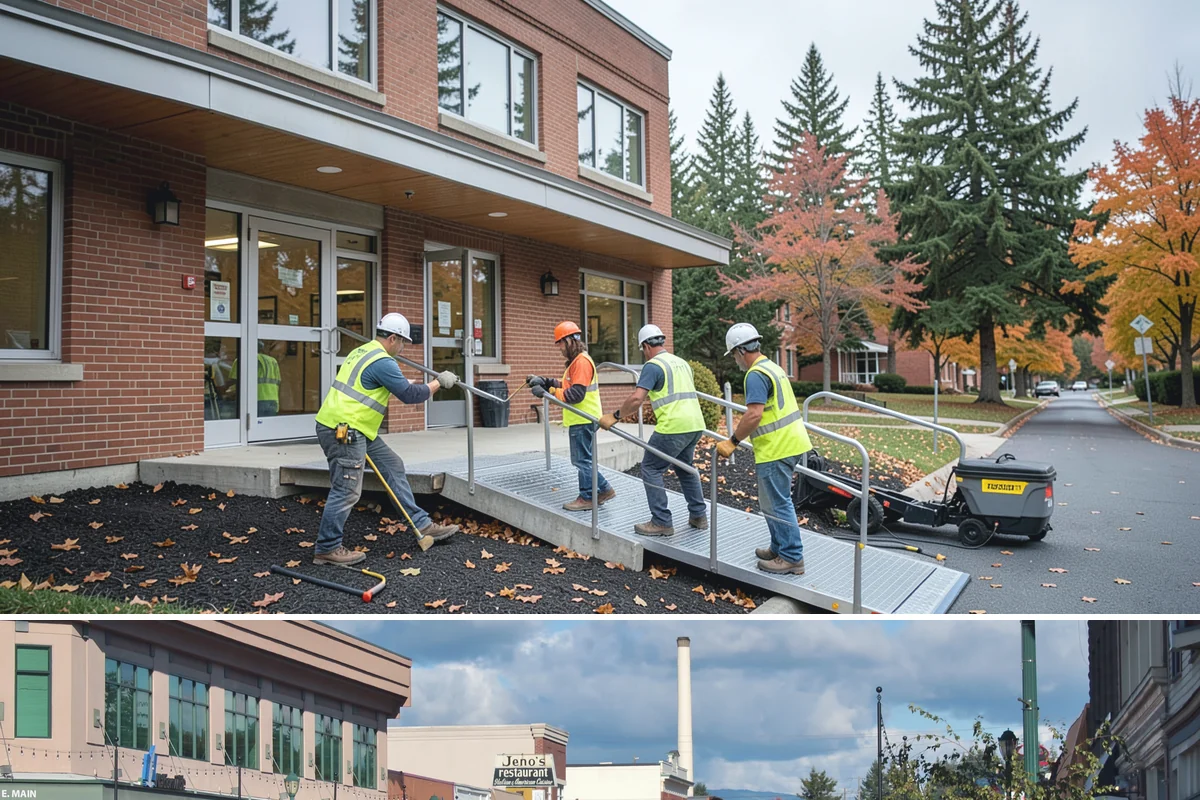 Running Track Maintenance in Monroe, Snohomish County, WA - Repairs and relining are scheduled in warm, dry weather when patch materials and coatings cure properly.