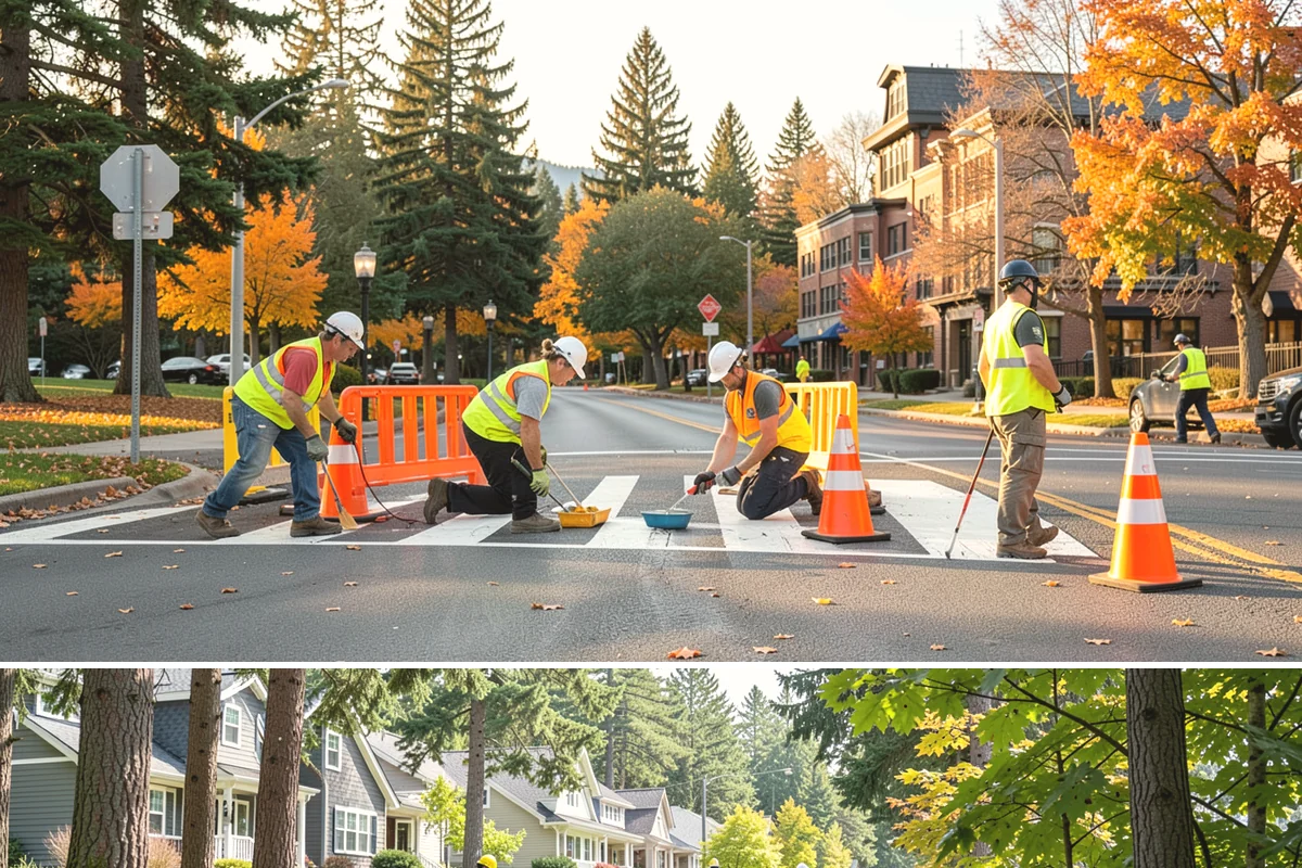 Running Track Maintenance in Normandy Park, King County, WA - Repairs and relining are scheduled in warm, dry weather when patch materials and coatings cure properly.