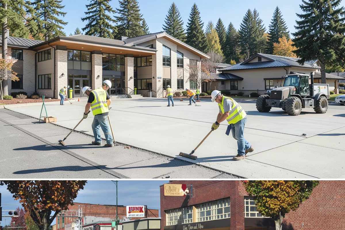 Running Track Maintenance in Puyallup, Pierce County, WA - Repairs and relining are scheduled in warm, dry weather when patch materials and coatings cure properly.