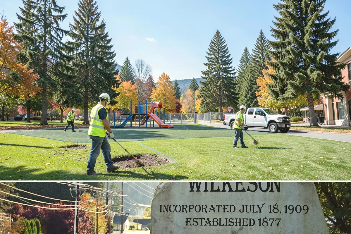 Running Track Maintenance in Wilkeson, Pierce County, WA - Repairs and relining are scheduled in warm, dry weather when patch materials and coatings cure properly.