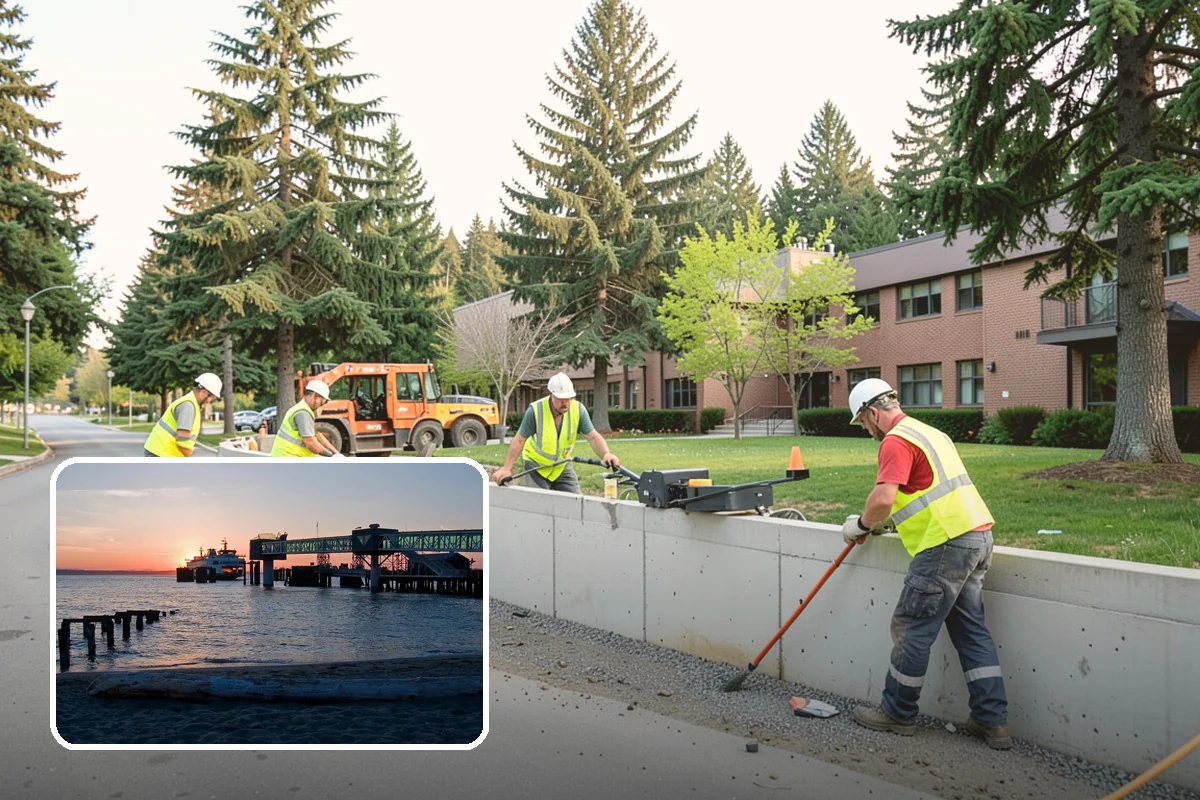 Safety Barrier Installation in Edmonds, Snohomish County, WA - Protects the public at fall hazards and grade changes