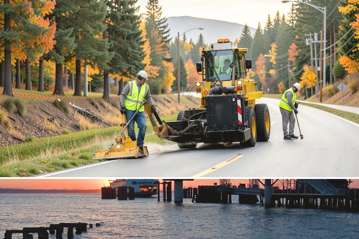 Safety Barrier Installation in Edmonds, Snohomish County, WA - Safety barrier installation runs year-round, with trail and outdoor work favoring drier spring-through-fall ground conditions.