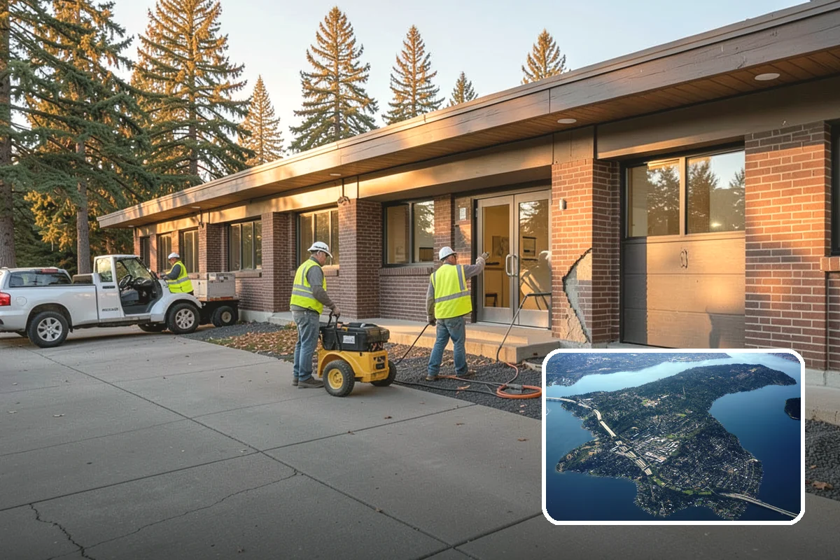 Safety Barrier Installation in Mercer Island, King County, WA - Protects the public at fall hazards and grade changes