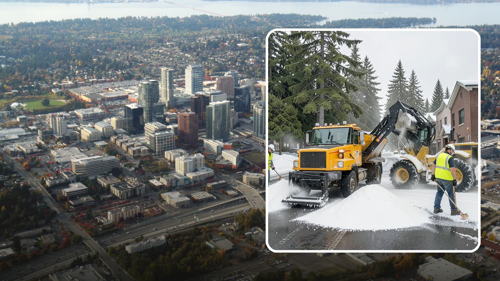 Salt & Sand Loading in Bellevue, King County, WA - Loading, staging, and resupply of salt and sand so agency crews stay stocked and responsive all winter.
