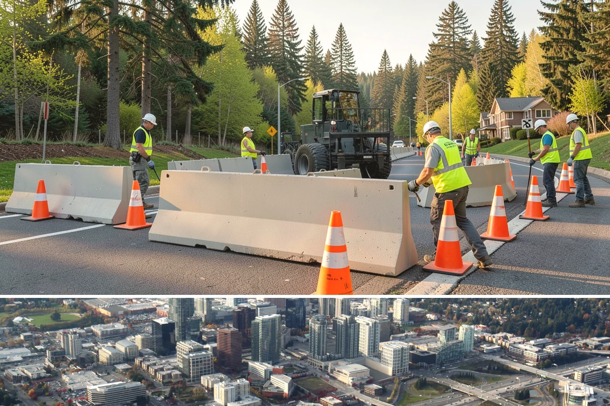 Salt & Sand Loading in Bellevue, King County, WA - Staged before winter