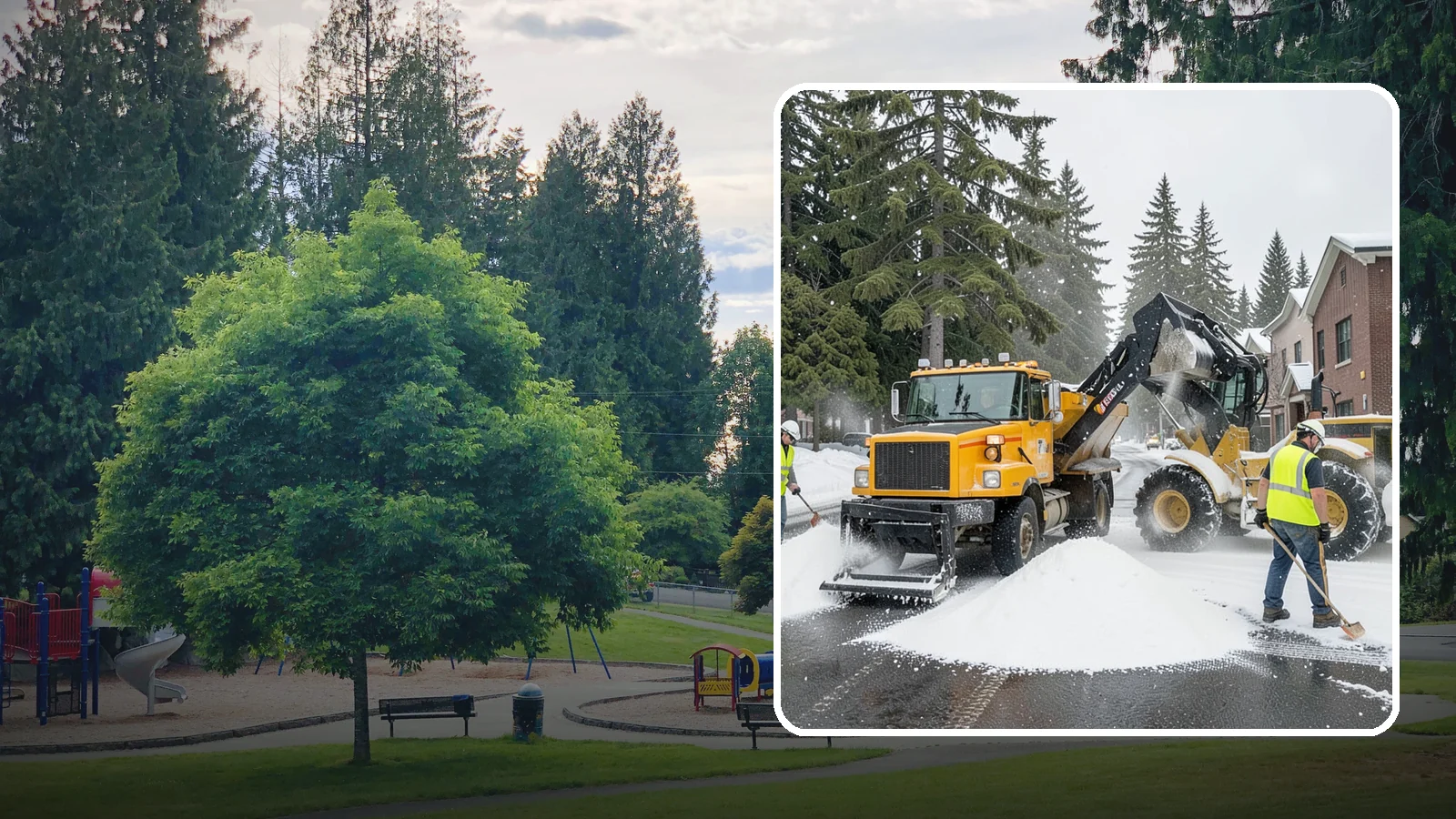 Salt & Sand Loading in Bonney Lake, Pierce County, WA - Loading, staging, and resupply of salt and sand so agency crews stay stocked and responsive all winter.