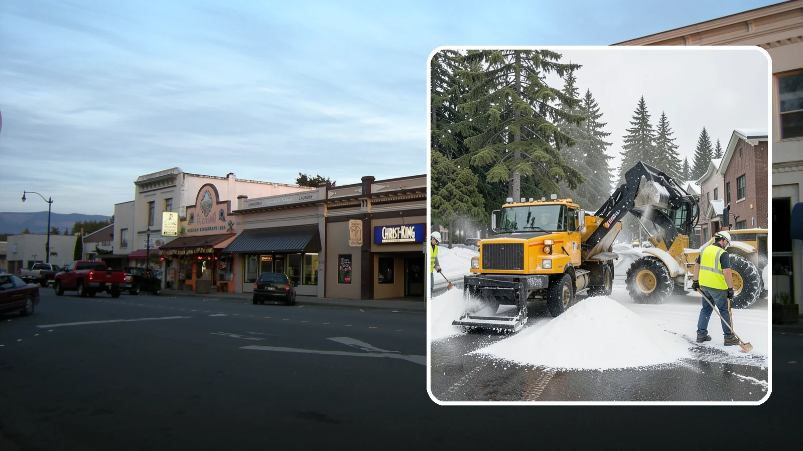 Salt & Sand Loading in Burlington, Skagit County, WA - Loading, staging, and resupply of salt and sand so agency crews stay stocked and responsive all winter.