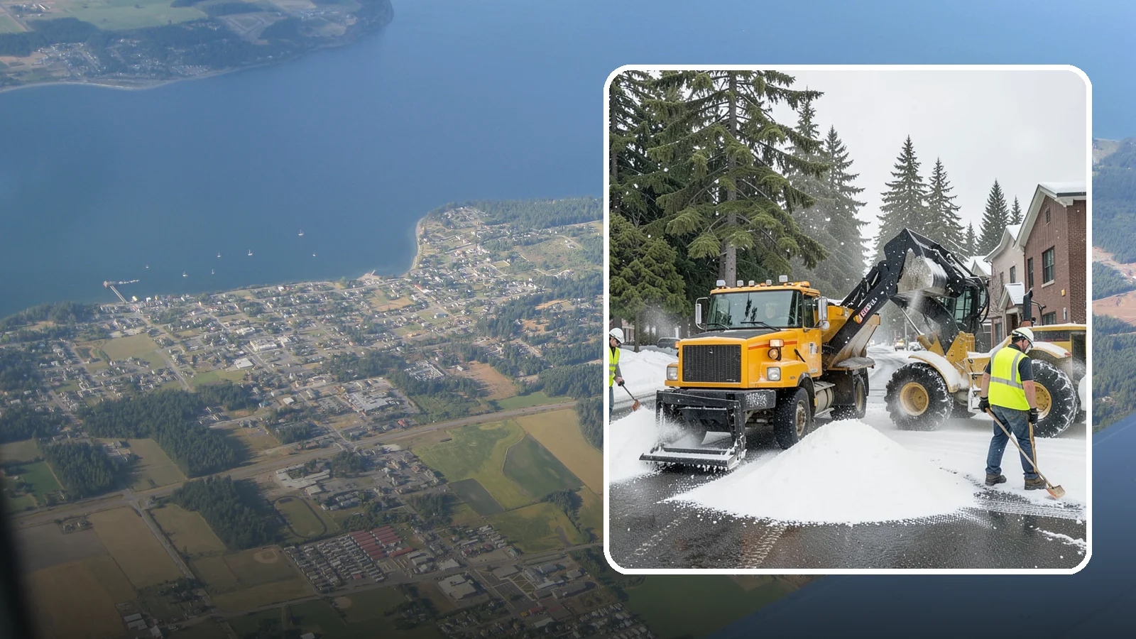 Salt & Sand Loading in Coupeville, Island County, WA - Loading, staging, and resupply of salt and sand so agency crews stay stocked and responsive all winter.