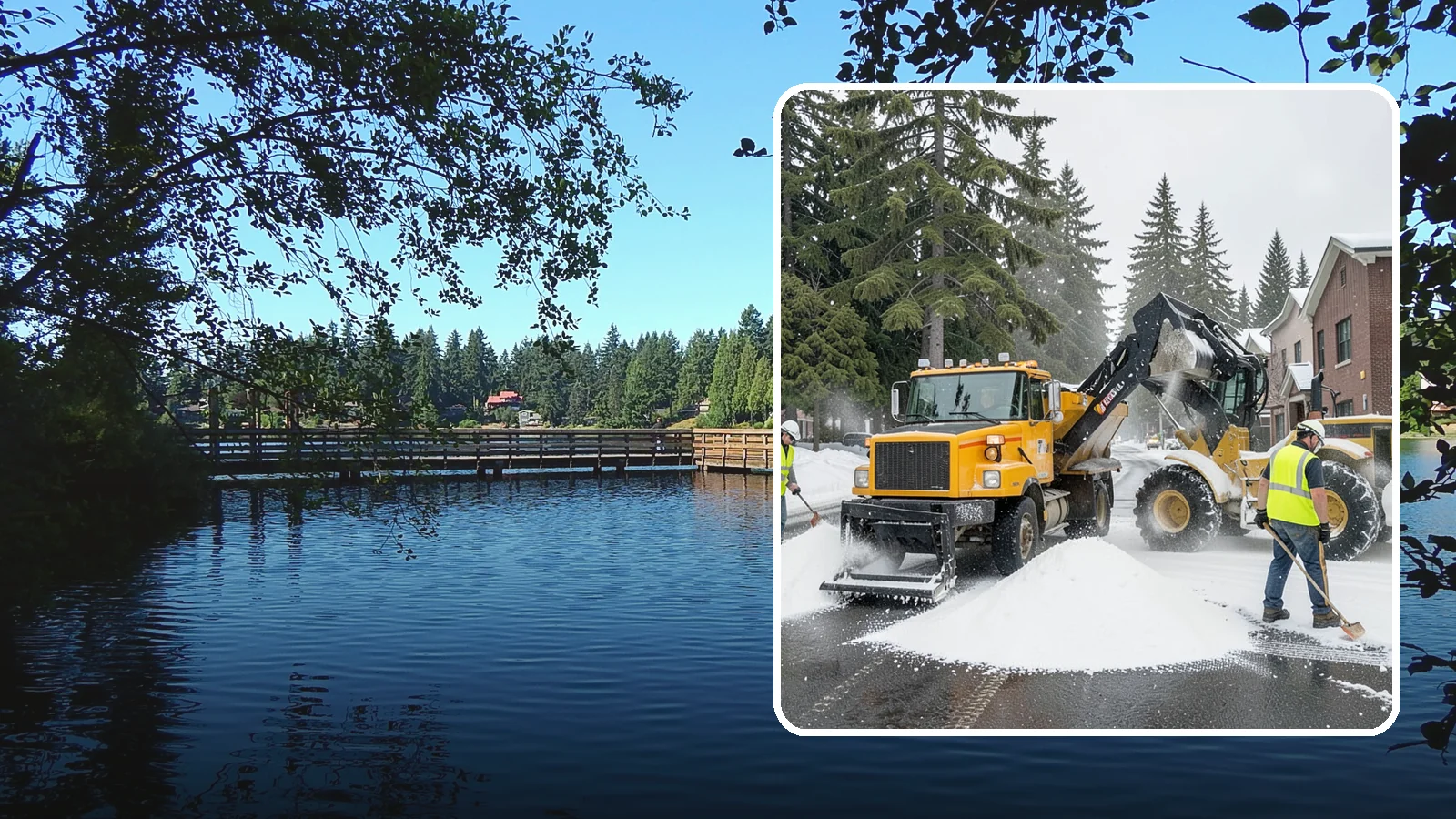 Salt & Sand Loading in Federal Way, King County, WA - Loading, staging, and resupply of salt and sand so agency crews stay stocked and responsive all winter.