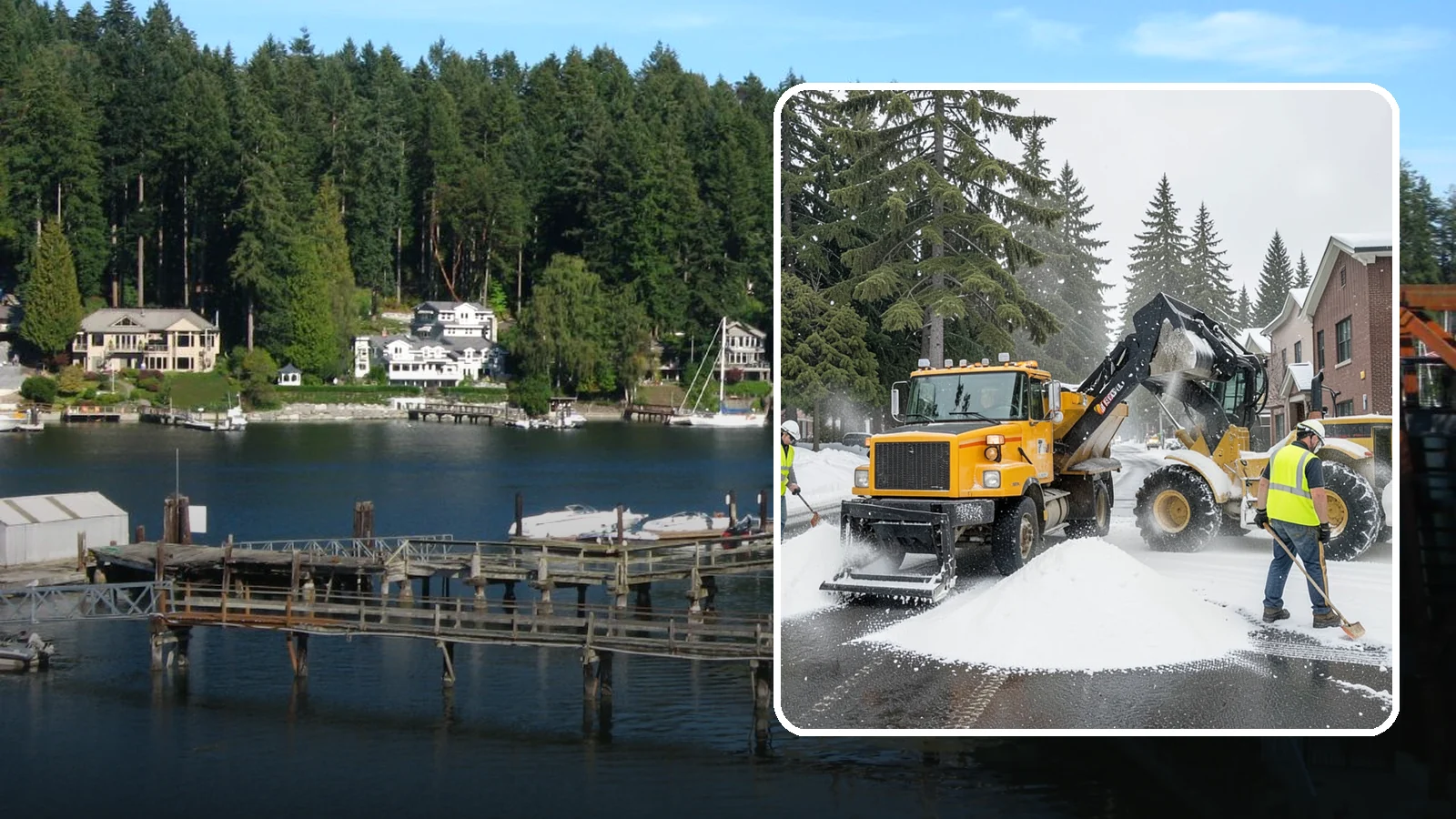 Salt & Sand Loading in Gig Harbor, Pierce County, WA - Loading, staging, and resupply of salt and sand so agency crews stay stocked and responsive all winter.