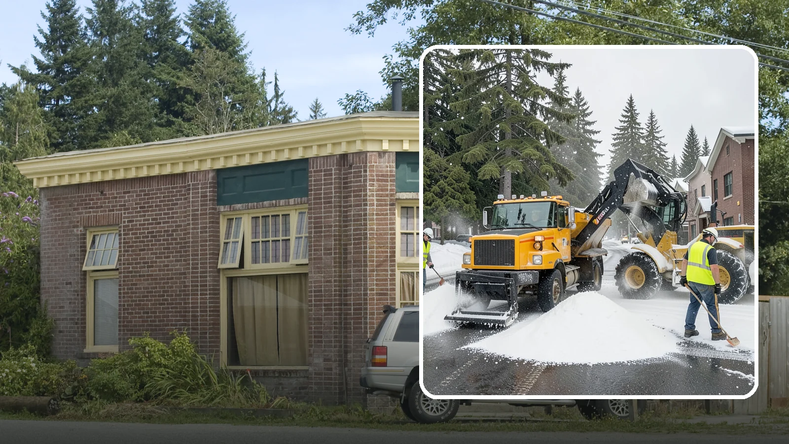 Salt & Sand Loading in Hamilton, Skagit County, WA - Loading, staging, and resupply of salt and sand so agency crews stay stocked and responsive all winter.