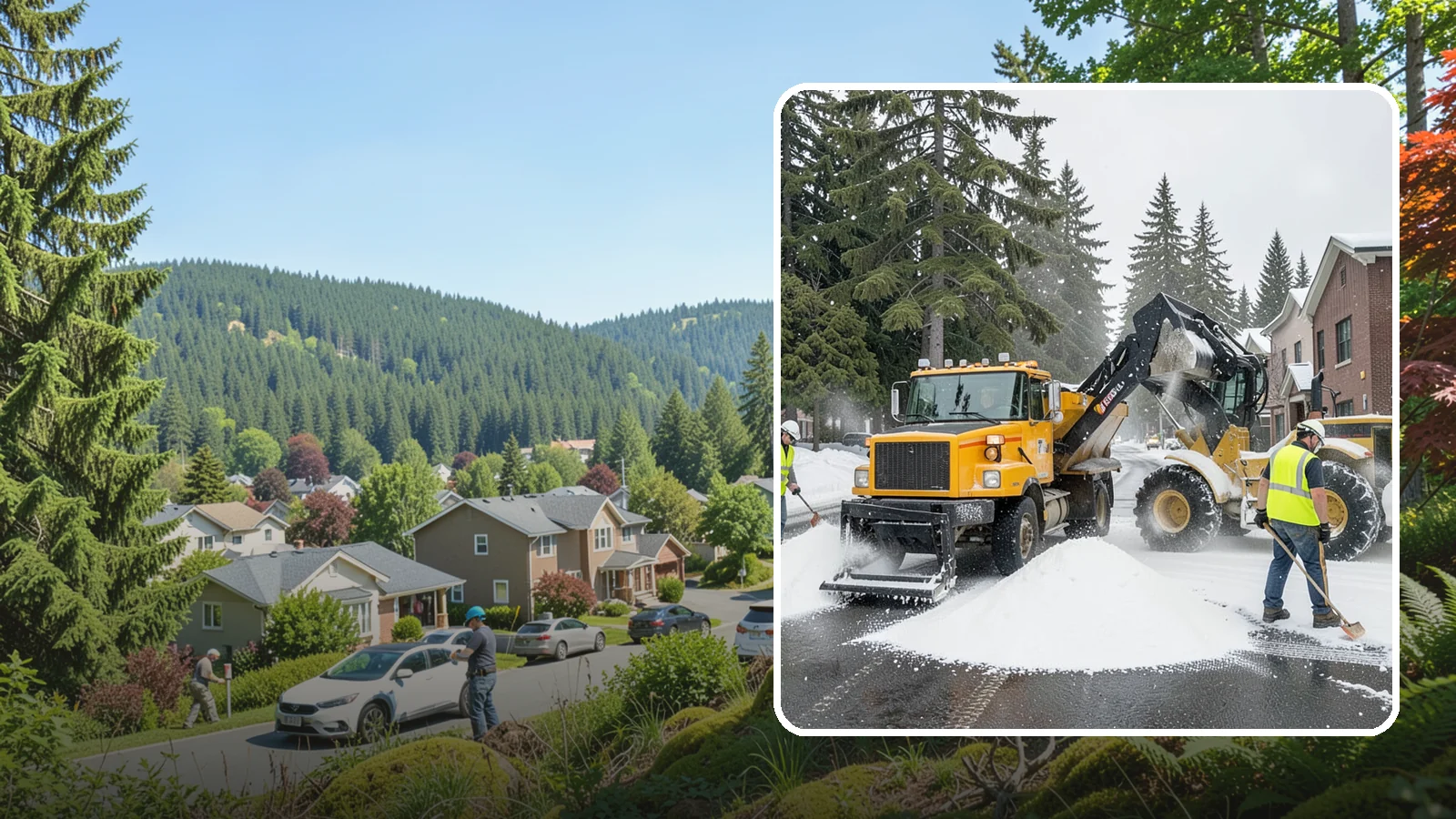 Salt & Sand Loading in Index, Snohomish County, WA - Loading, staging, and resupply of salt and sand so agency crews stay stocked and responsive all winter.