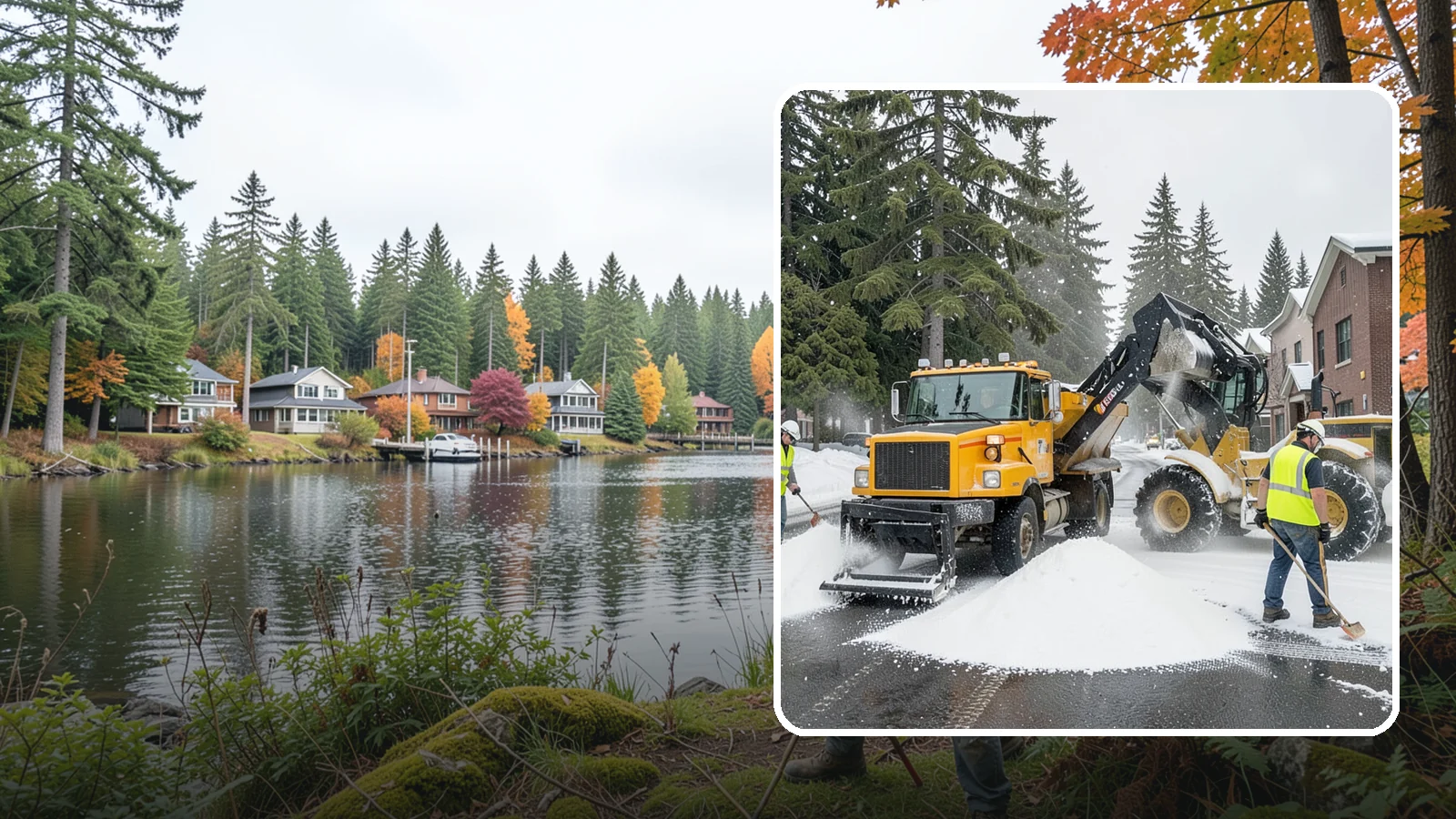 Salt & Sand Loading in La Conner, Skagit County, WA - Loading, staging, and resupply of salt and sand so agency crews stay stocked and responsive all winter.