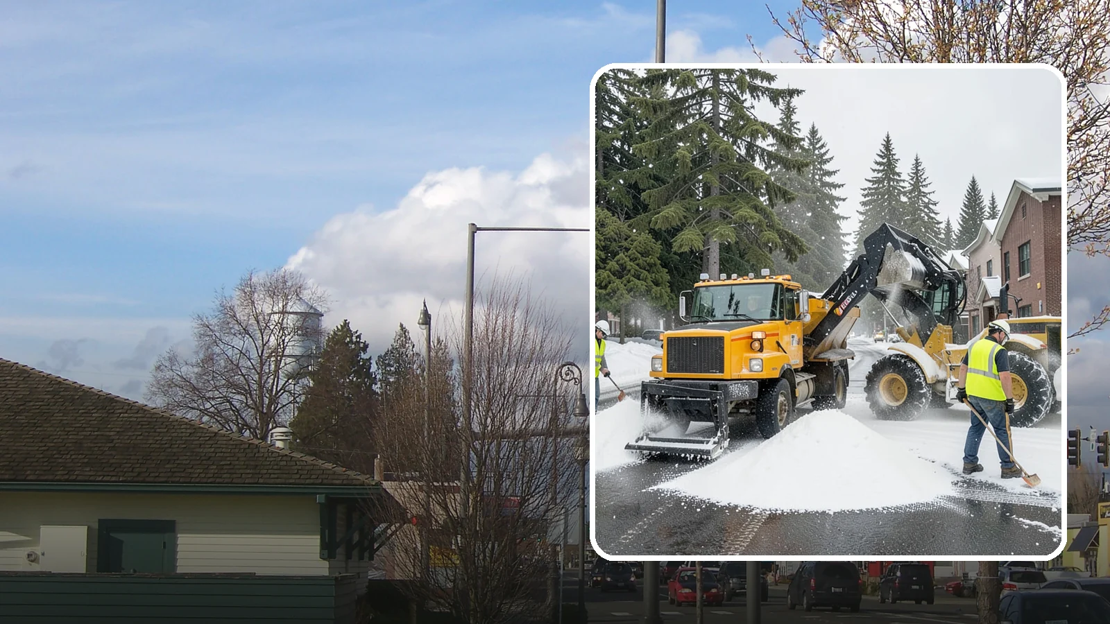 Salt & Sand Loading in Marysville, Snohomish County, WA - Loading, staging, and resupply of salt and sand so agency crews stay stocked and responsive all winter.