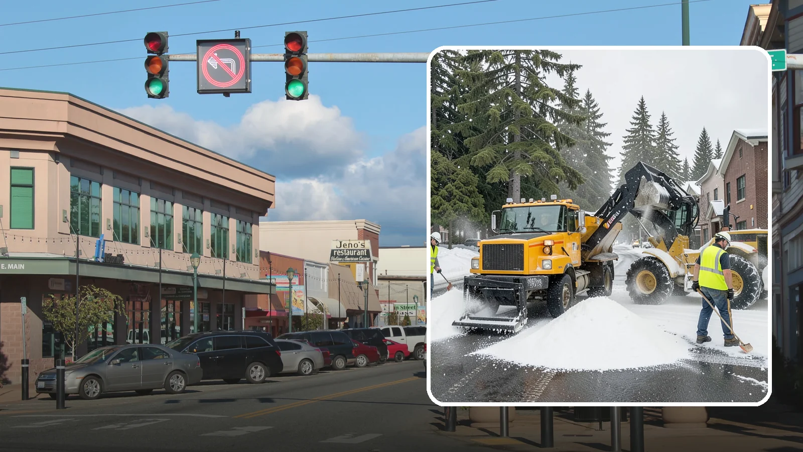 Salt & Sand Loading in Monroe, Snohomish County, WA - Loading, staging, and resupply of salt and sand so agency crews stay stocked and responsive all winter.