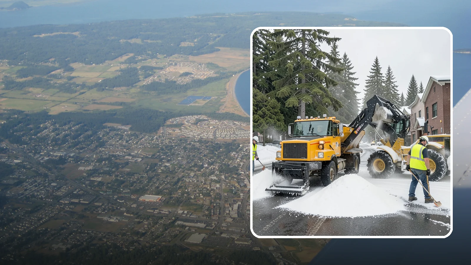 Salt & Sand Loading in Oak Harbor, Island County, WA - Loading, staging, and resupply of salt and sand so agency crews stay stocked and responsive all winter.