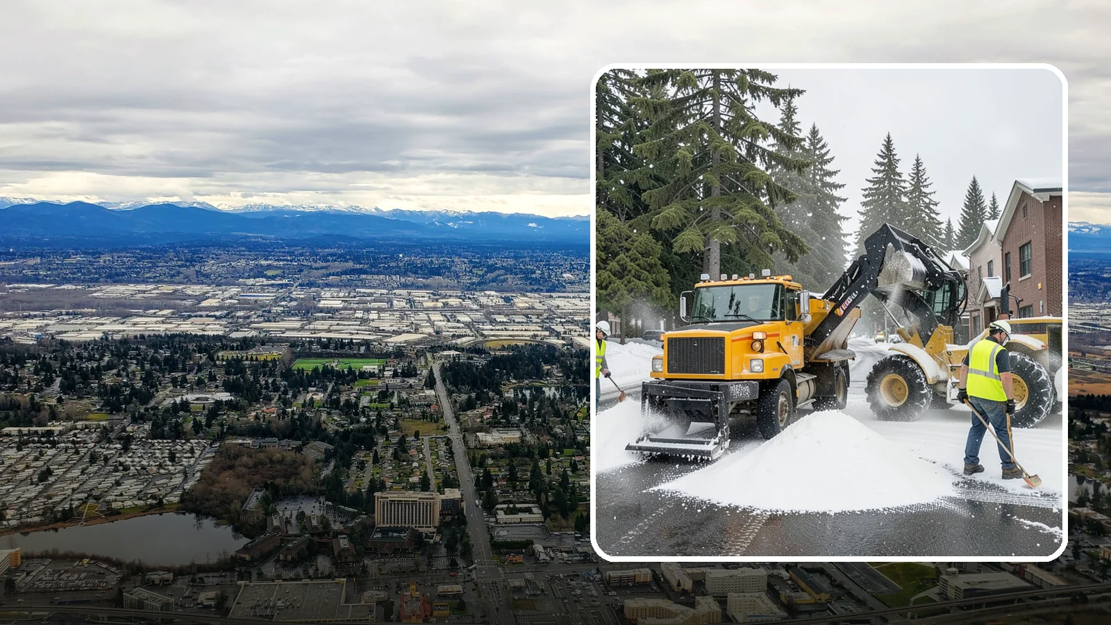 Salt & Sand Loading in SeaTac, King County, WA - Loading, staging, and resupply of salt and sand so agency crews stay stocked and responsive all winter.