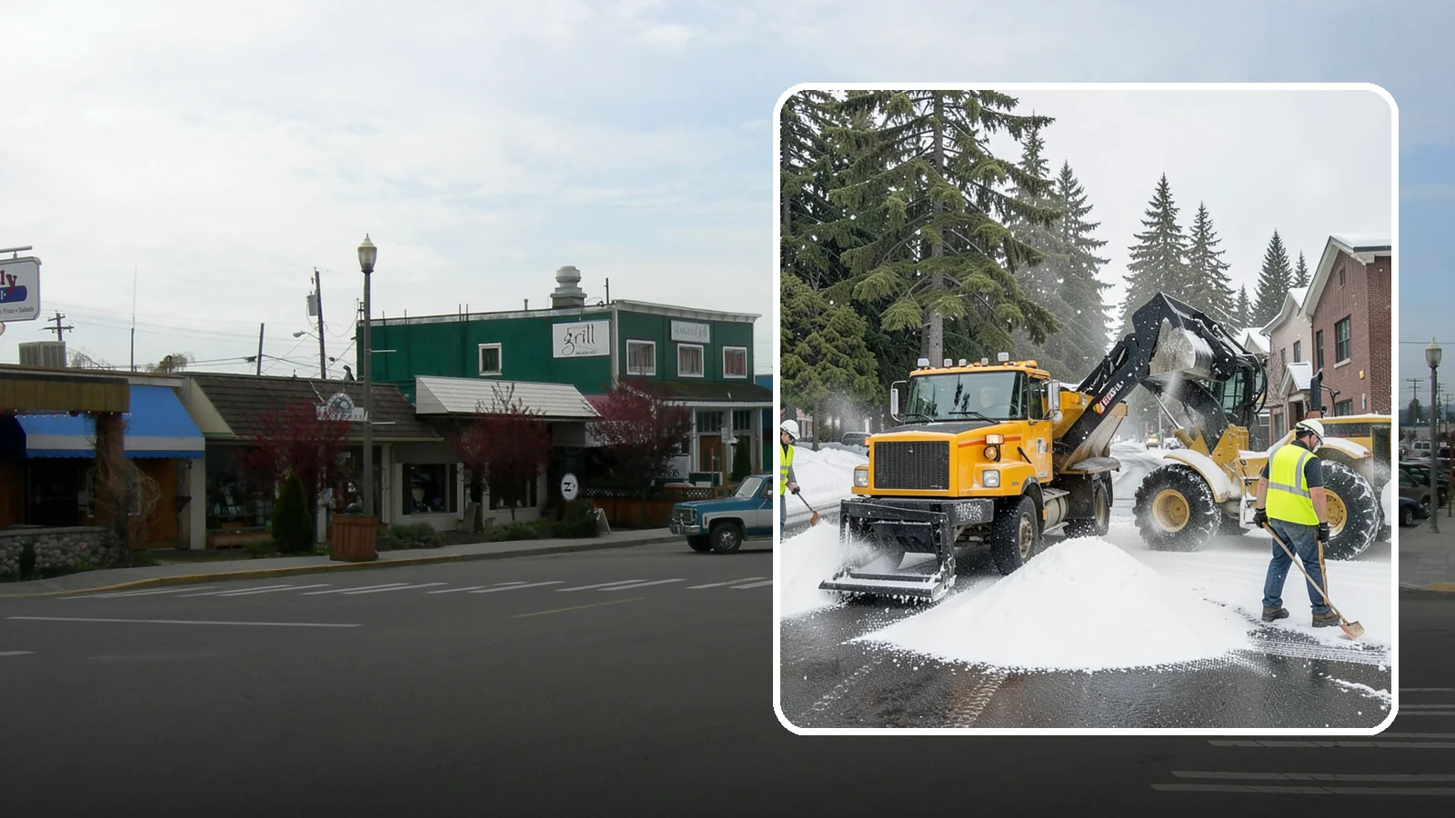 Salt & Sand Loading in Stanwood, Snohomish County, WA - Loading, staging, and resupply of salt and sand so agency crews stay stocked and responsive all winter.