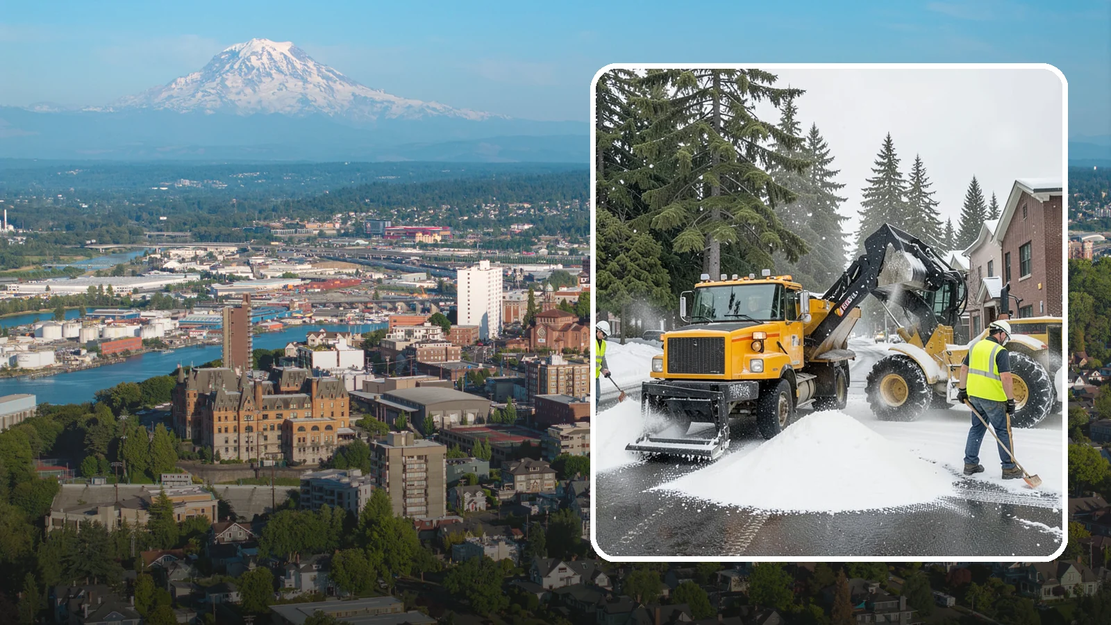 Salt & Sand Loading in Tacoma, Pierce County, WA - Loading, staging, and resupply of salt and sand so agency crews stay stocked and responsive all winter.