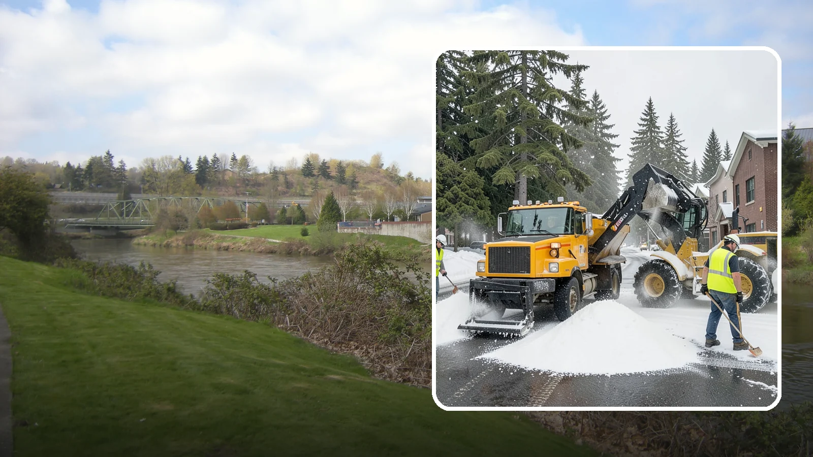 Salt & Sand Loading in Tukwila, King County, WA - Loading, staging, and resupply of salt and sand so agency crews stay stocked and responsive all winter.
