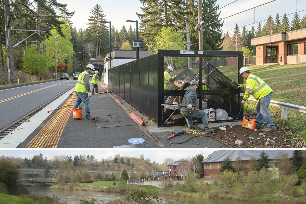 Salt & Sand Loading in Tukwila, King County, WA - Staged before winter