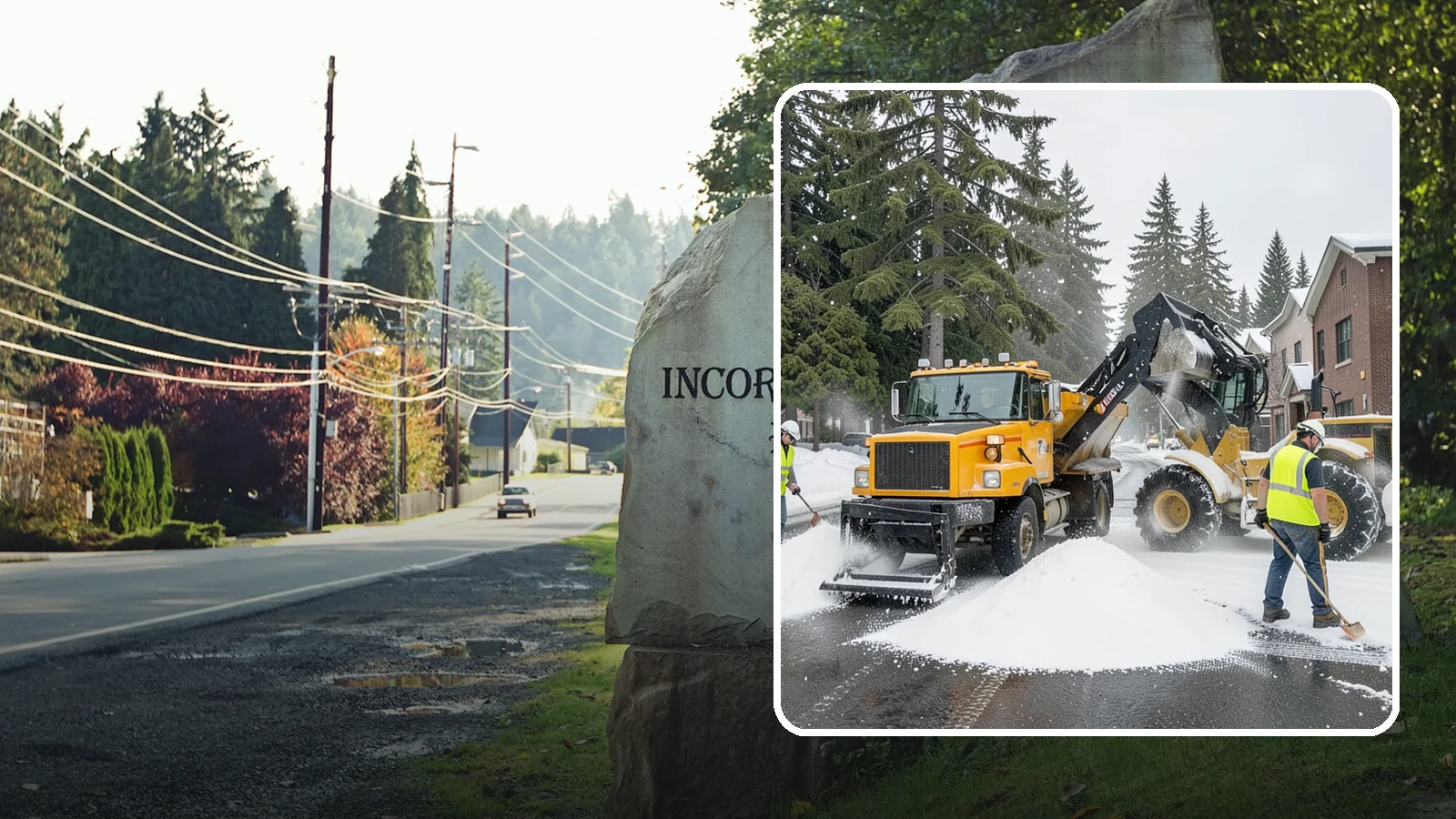 Salt & Sand Loading in Wilkeson, Pierce County, WA - Loading, staging, and resupply of salt and sand so agency crews stay stocked and responsive all winter.