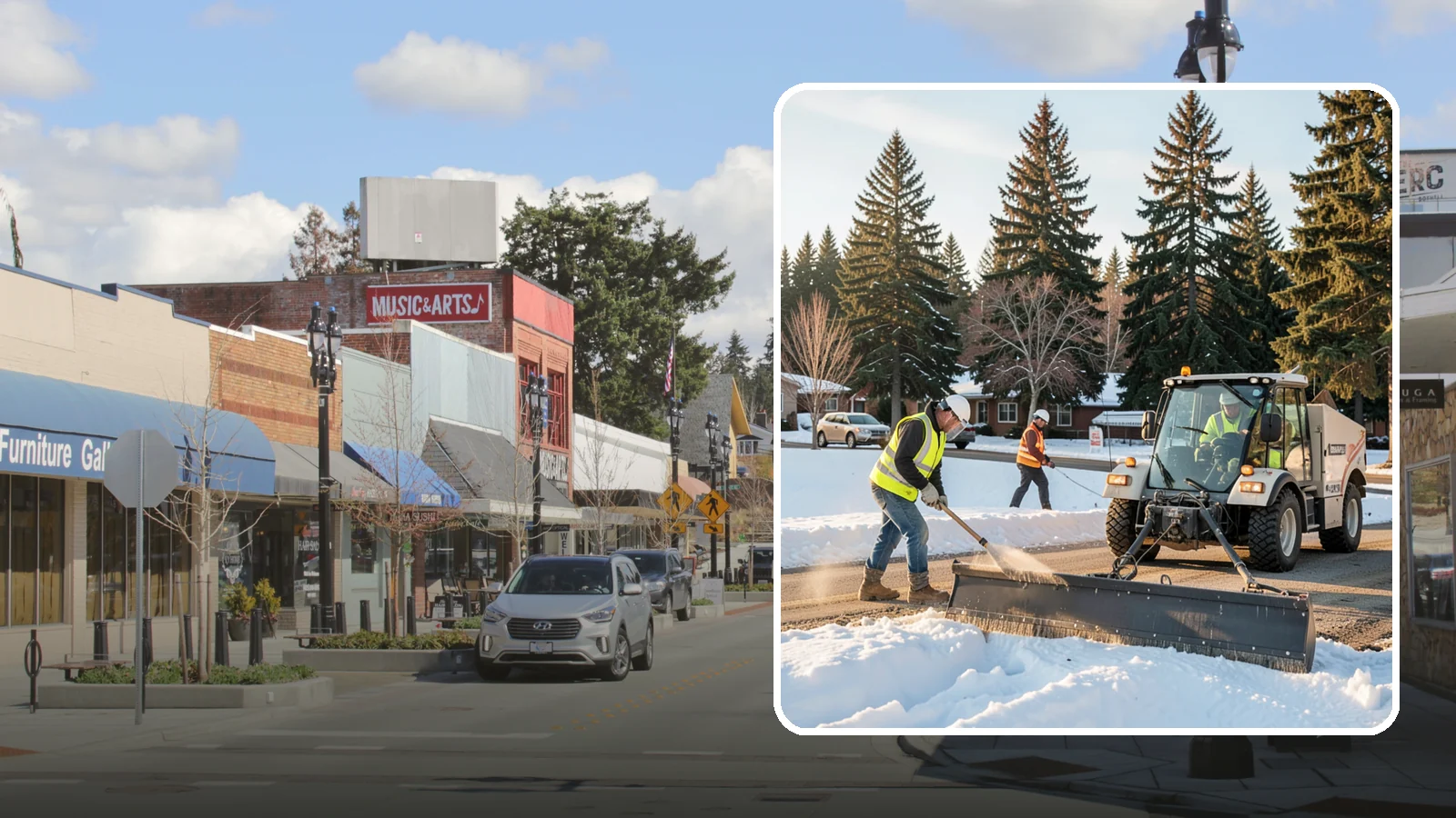 Sanding in Bothell, King County, WA - Apply traction sand to roads, hills, and intersections to improve grip during snow and ice events.