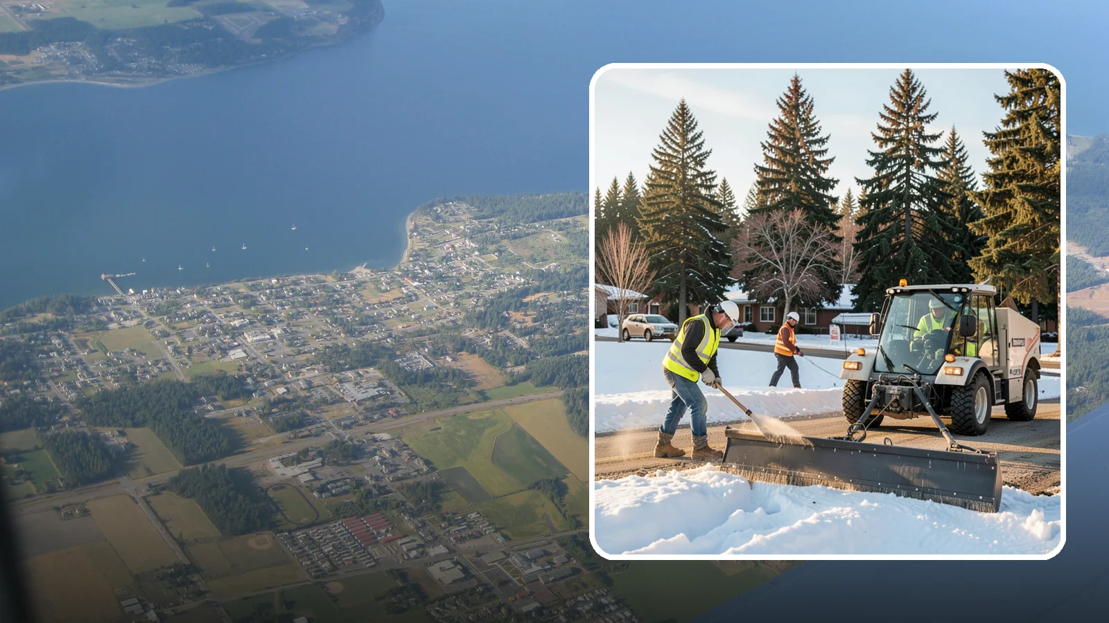 Sanding in Coupeville, Island County, WA - Apply traction sand to roads, hills, and intersections to improve grip during snow and ice events.