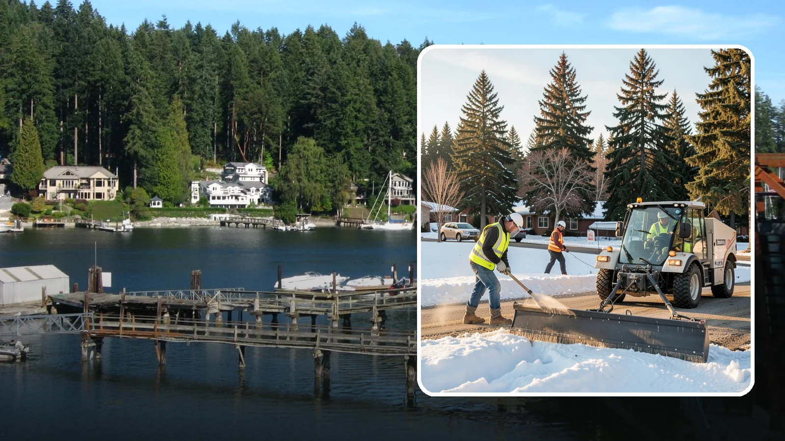 Sanding in Gig Harbor, Pierce County, WA - Apply traction sand to roads, hills, and intersections to improve grip during snow and ice events.