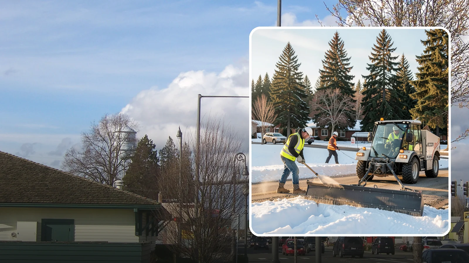 Sanding in Marysville, Snohomish County, WA - Apply traction sand to roads, hills, and intersections to improve grip during snow and ice events.