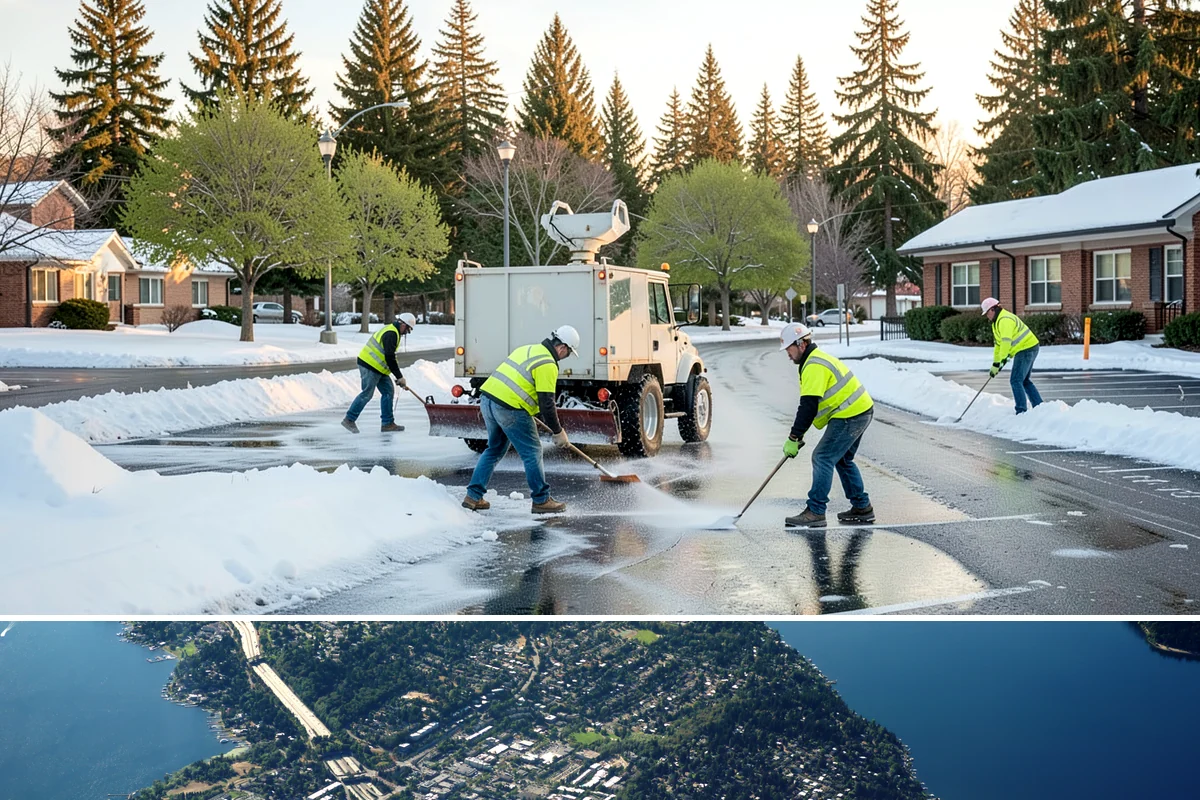 Sanding in Mercer Island, King County, WA - Sanding is a winter-season service applied during snow and ice events, with cleanup sweeping following each thaw through early...