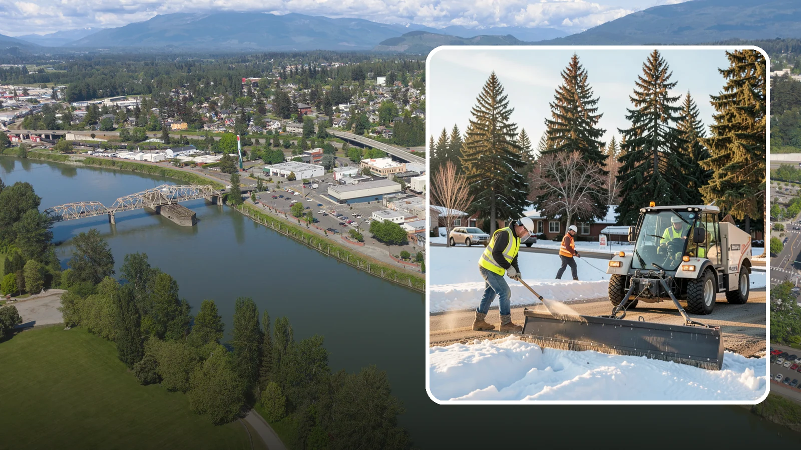 Sanding in Mount Vernon, Skagit County, WA - Apply traction sand to roads, hills, and intersections to improve grip during snow and ice events.