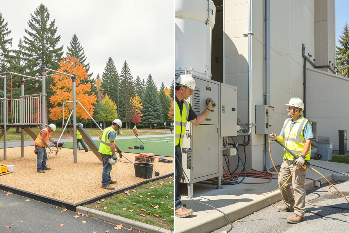 School District Grounds Maintenance in Bellevue, King County, WA - Walk every campus with facilities staff to inventory turf, play areas, and hardscape