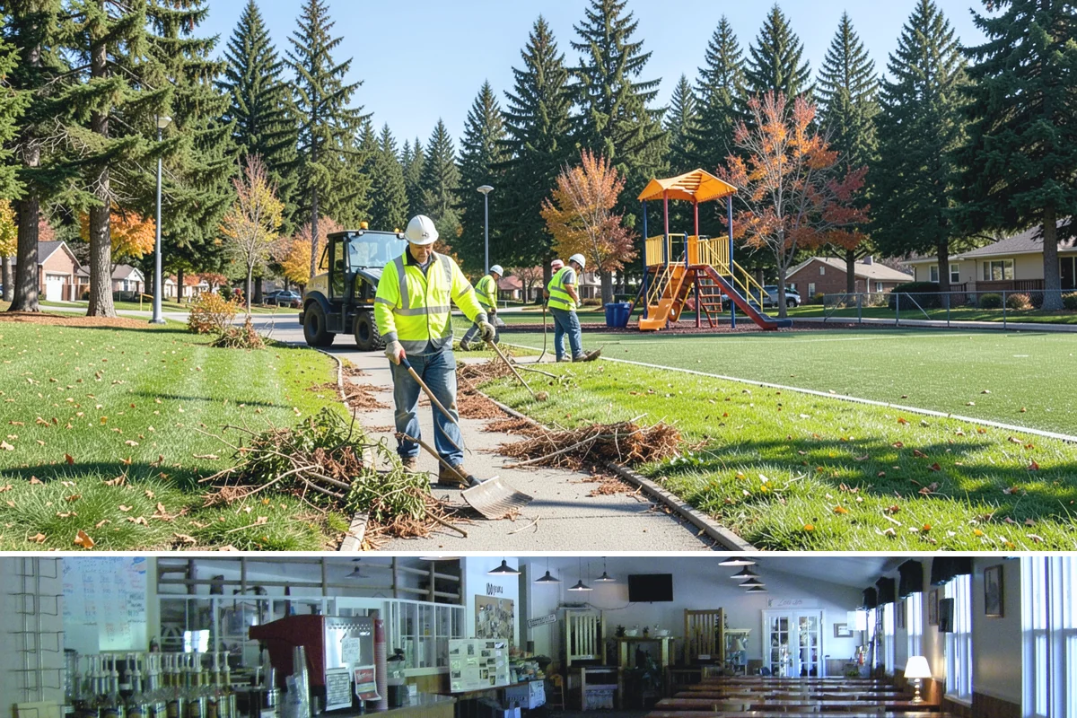 School District Grounds Maintenance in Black Diamond, King County, WA - Heaviest mowing and field prep run March through June, with aeration and overseeding scheduled during summer break while campuses...