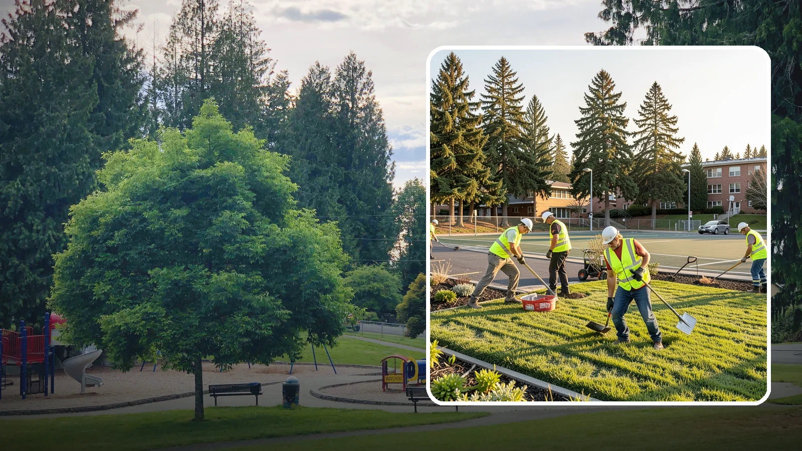 School District Grounds Maintenance in Bonney Lake, Pierce County, WA - Comprehensive grounds care for Western Washington school districts, keeping campuses, play areas, and athletic fields safe...
