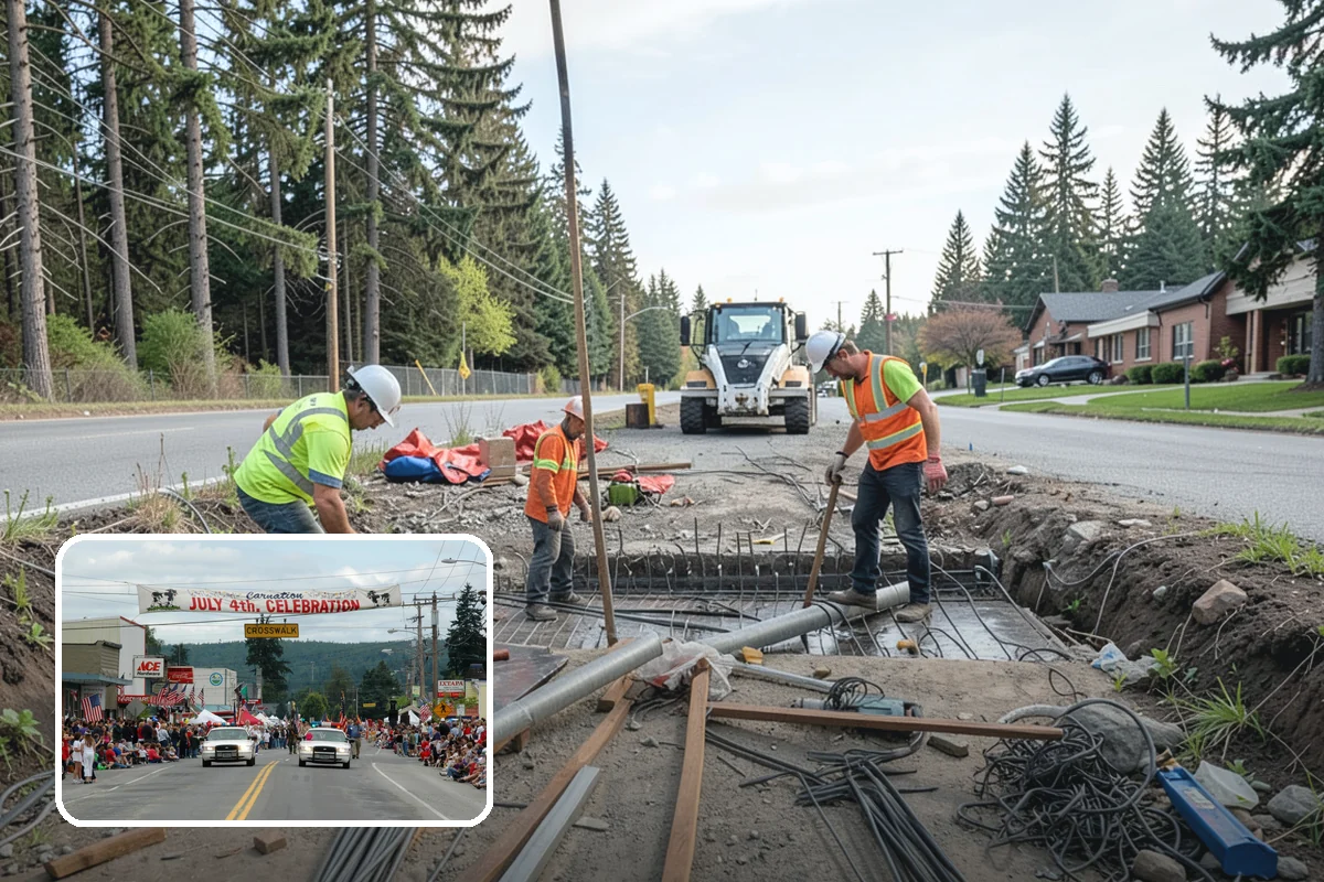 School District Grounds Maintenance in Carnation, King County, WA - Background-screened crews cleared for occupied campuses