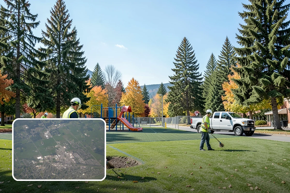 School District Grounds Maintenance in Enumclaw, King County, WA - Background-screened crews cleared for occupied campuses