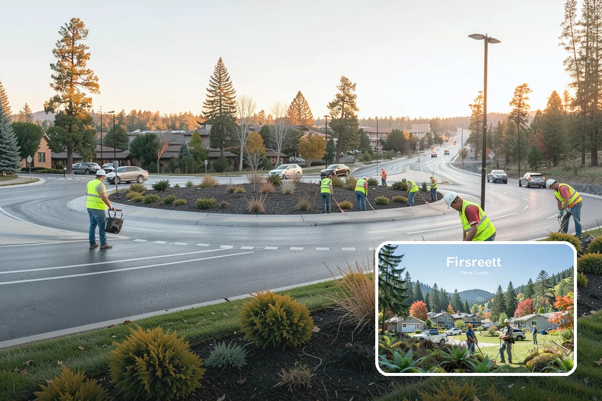 School District Grounds Maintenance in Fircrest, Pierce County, WA - Background-screened crews cleared for occupied campuses