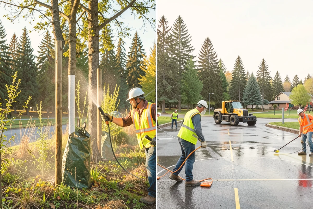 School District Grounds Maintenance in Langley, Island County, WA - Walk every campus with facilities staff to inventory turf, play areas, and hardscape