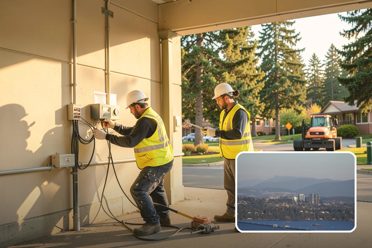 School District Grounds Maintenance in Medina, King County, WA - Background-screened crews cleared for occupied campuses