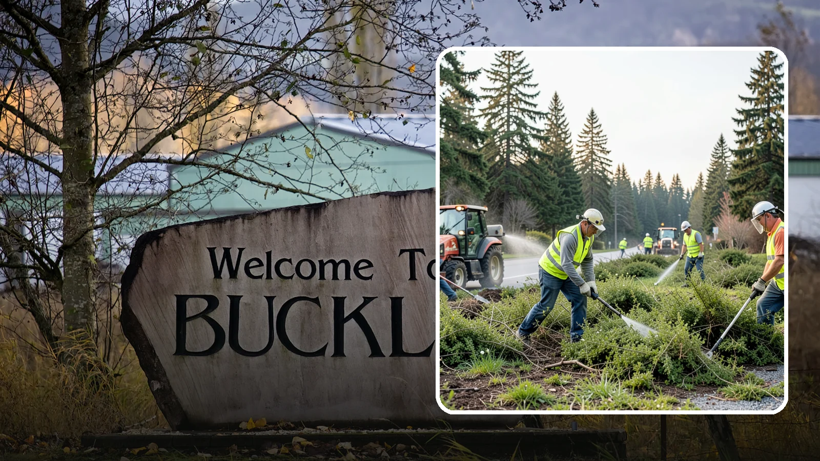 Scotch Broom Removal in Buckley, Pierce County, WA - Mechanical pulling and cut-treatment of Scotch broom to reclaim open space and reduce wildfire fuel loads.